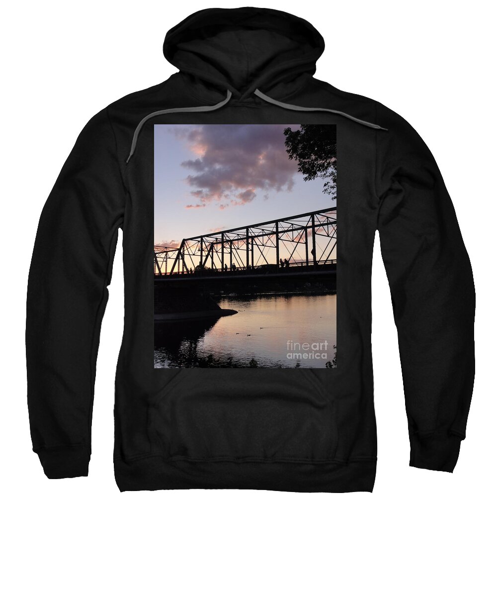 Birds Sweatshirt featuring the photograph Bridge Scenes August - 1 by Christopher Plummer