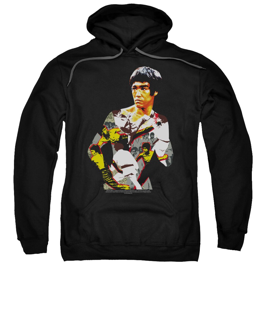  Sweatshirt featuring the digital art Bruce Lee - Body Of Action by Brand A