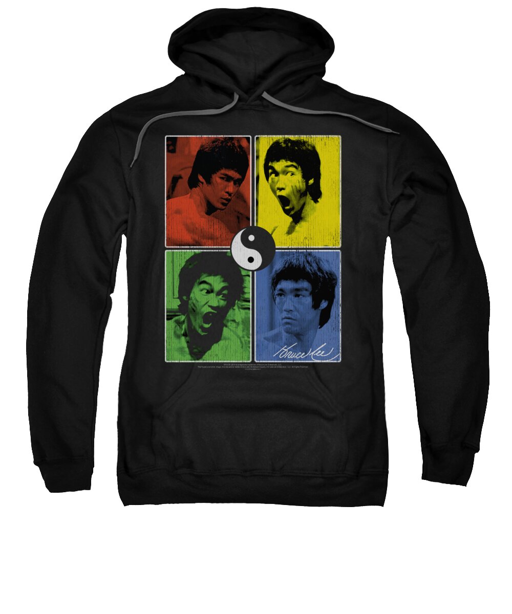  Sweatshirt featuring the digital art Bruce Lee - Enter Color Block by Brand A