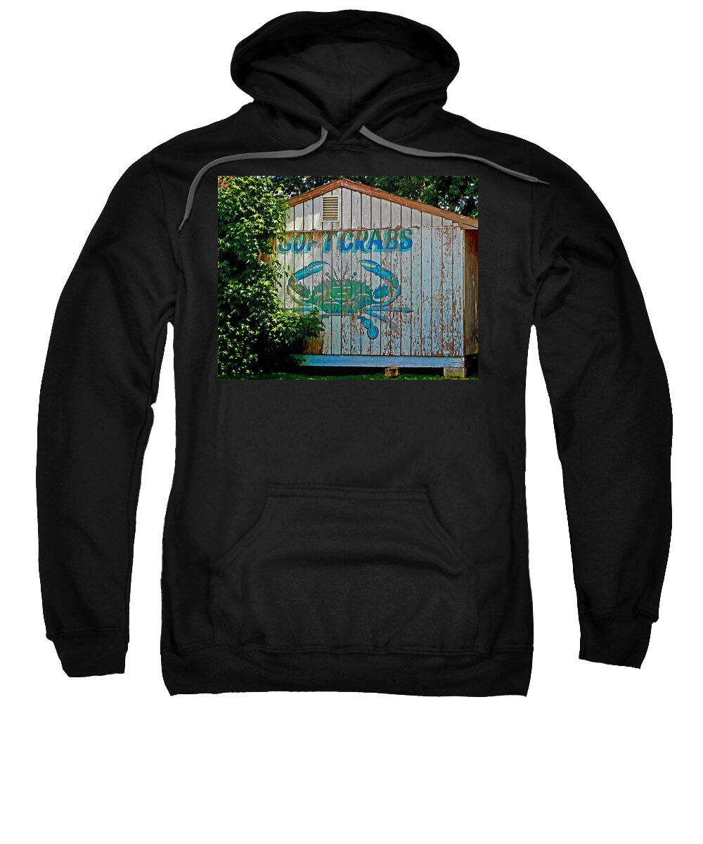 Crab.crabs Sweatshirt featuring the photograph Buckroe Crab Shack by Jerry Gammon