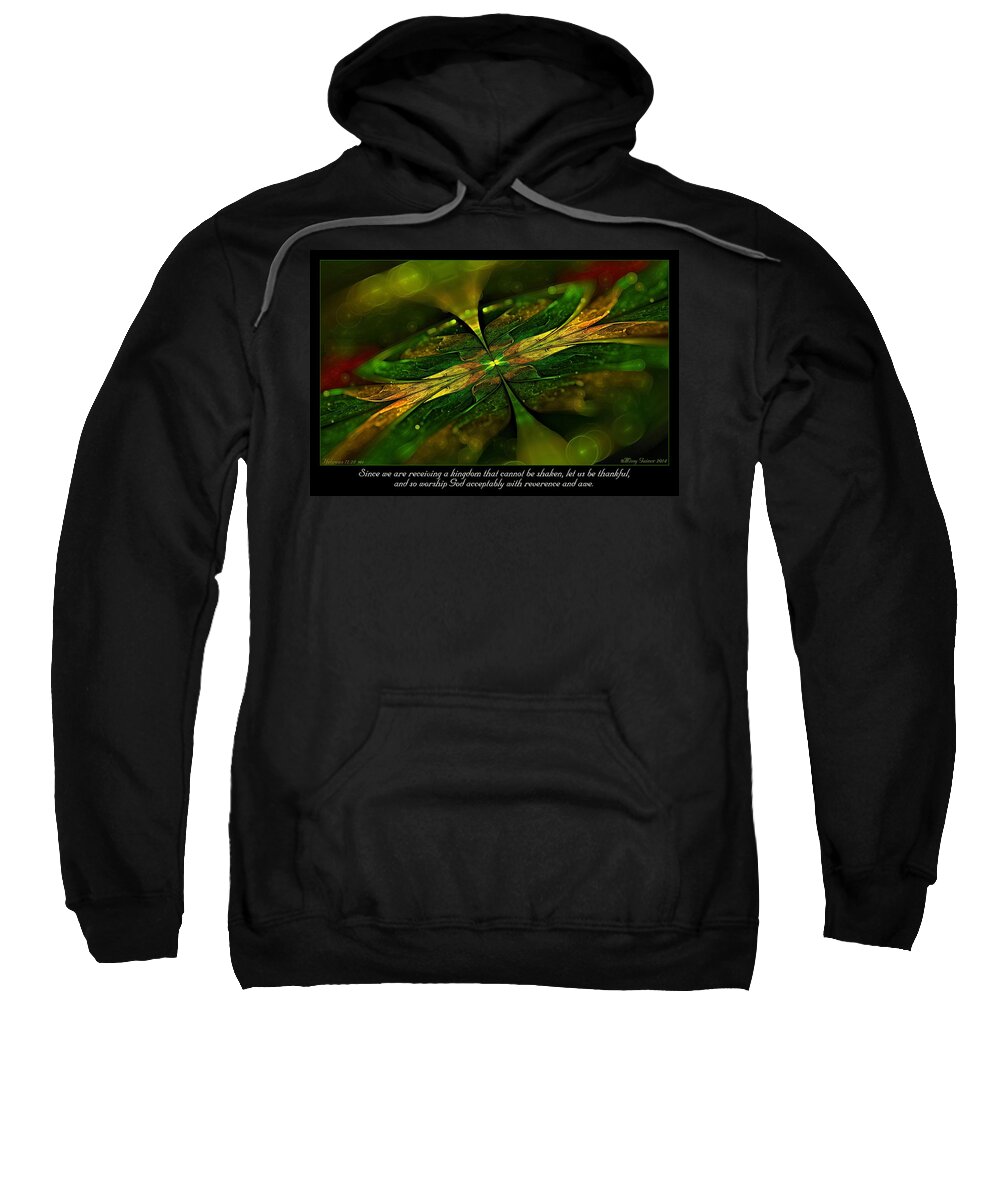 Fractal Sweatshirt featuring the digital art Cannot Be Shaken by Missy Gainer
