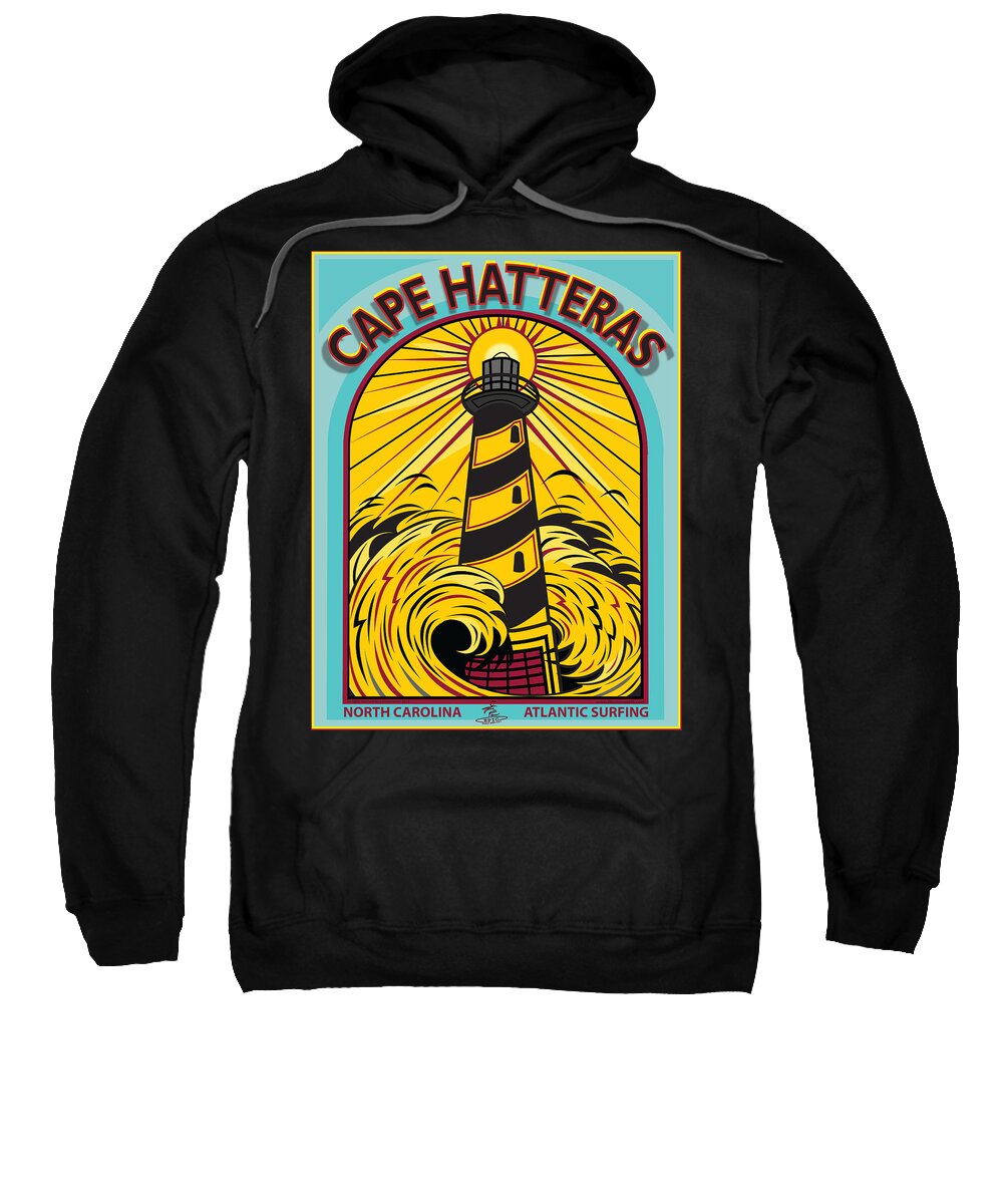 Surfing Sweatshirt featuring the photograph Surfing Cape Hatteras North Carolina Atlantic Ocean by Larry Butterworth