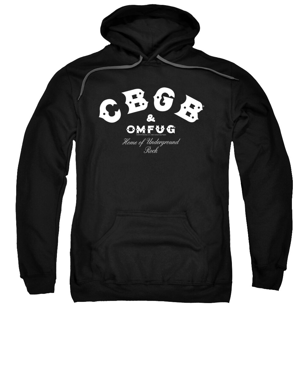 Music Sweatshirt featuring the digital art Cbgb - Classic Logo by Brand A