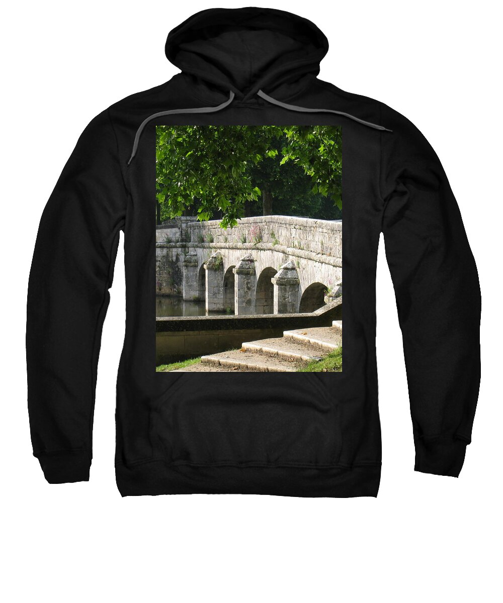 Loire Valley Sweatshirt featuring the photograph Chateau Chambord Bridge by HEVi FineArt