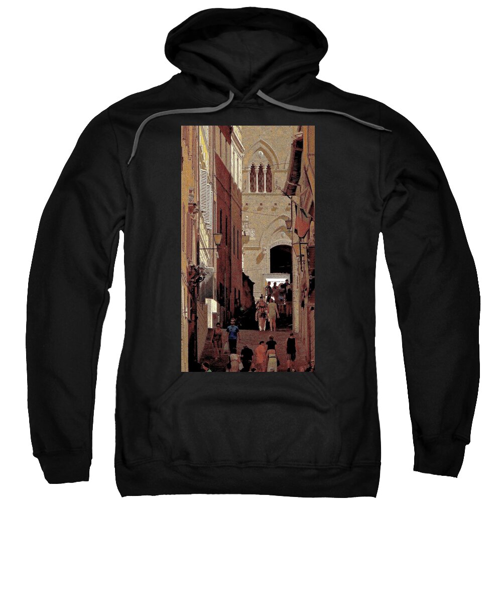 Siena Sweatshirt featuring the photograph Chiaroscuro Siena by Ira Shander