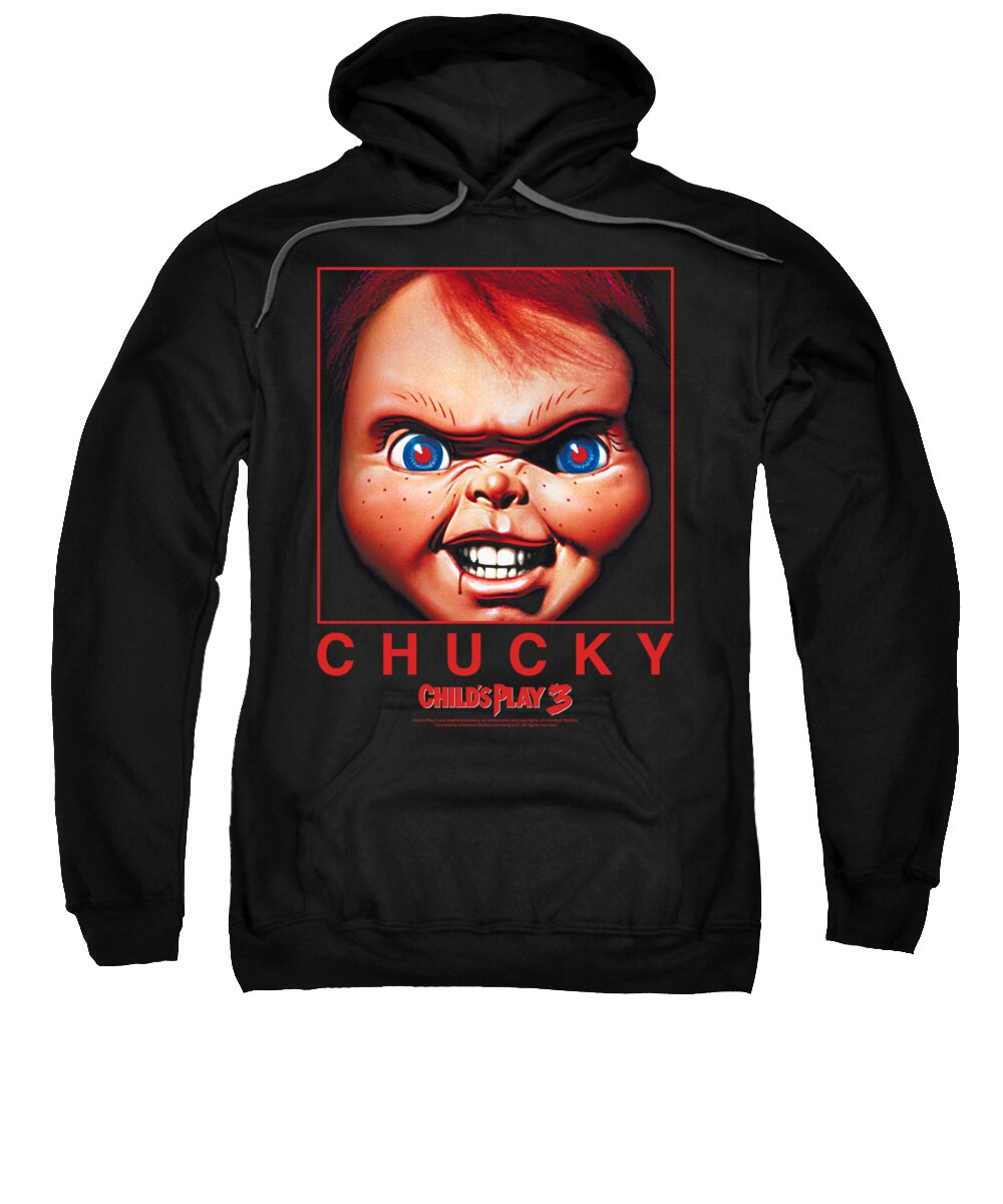 Horror Sweatshirt featuring the digital art Childs Play - Chucky Squared by Brand A