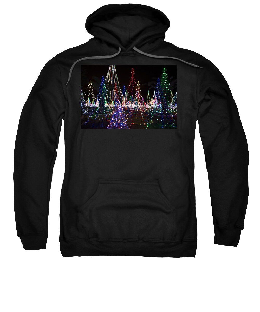 Christmas Sweatshirt featuring the photograph Christmas Lights 3 by Richard Goldman
