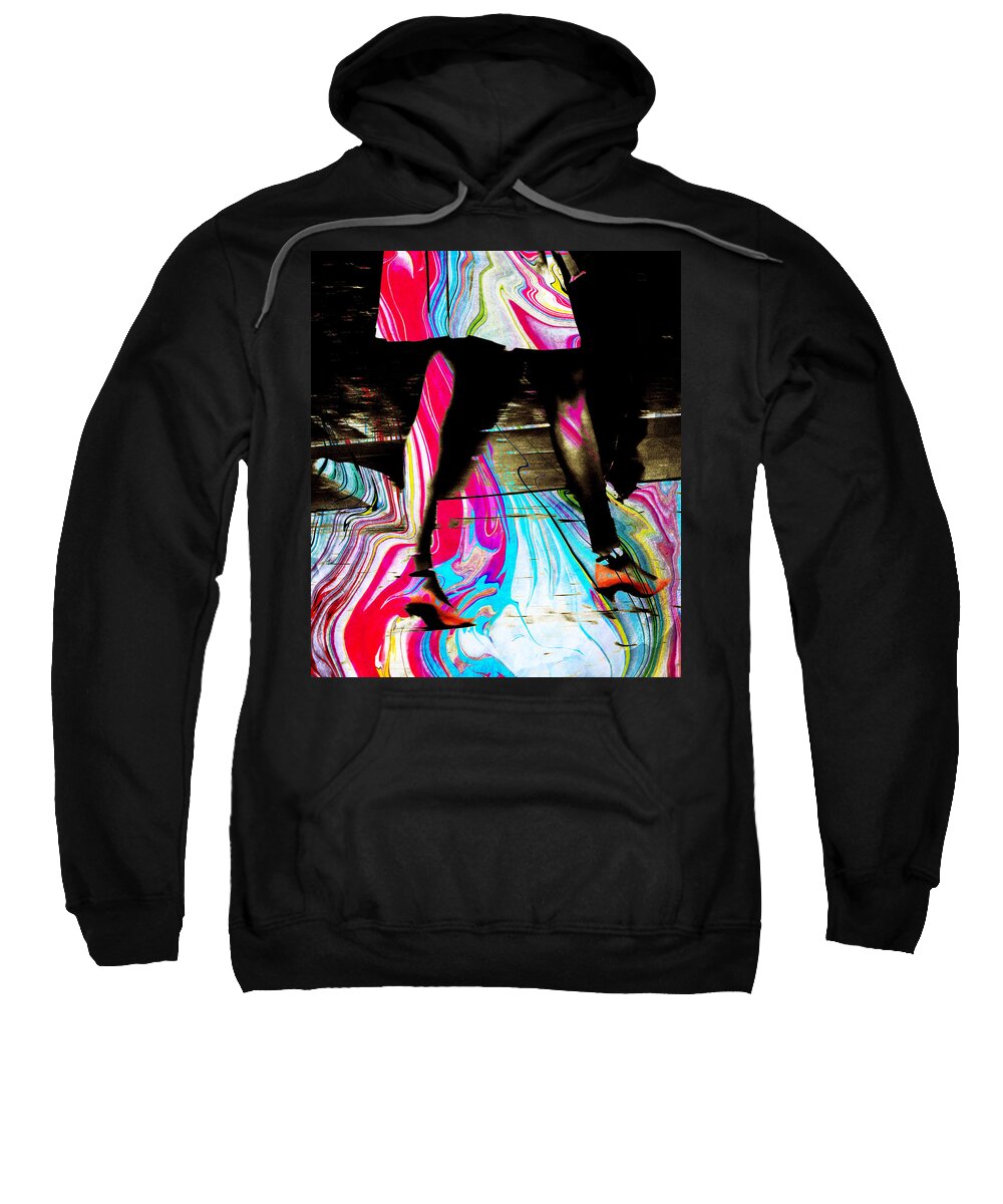 Abstract Sweatshirt featuring the photograph Colour In Street by J C