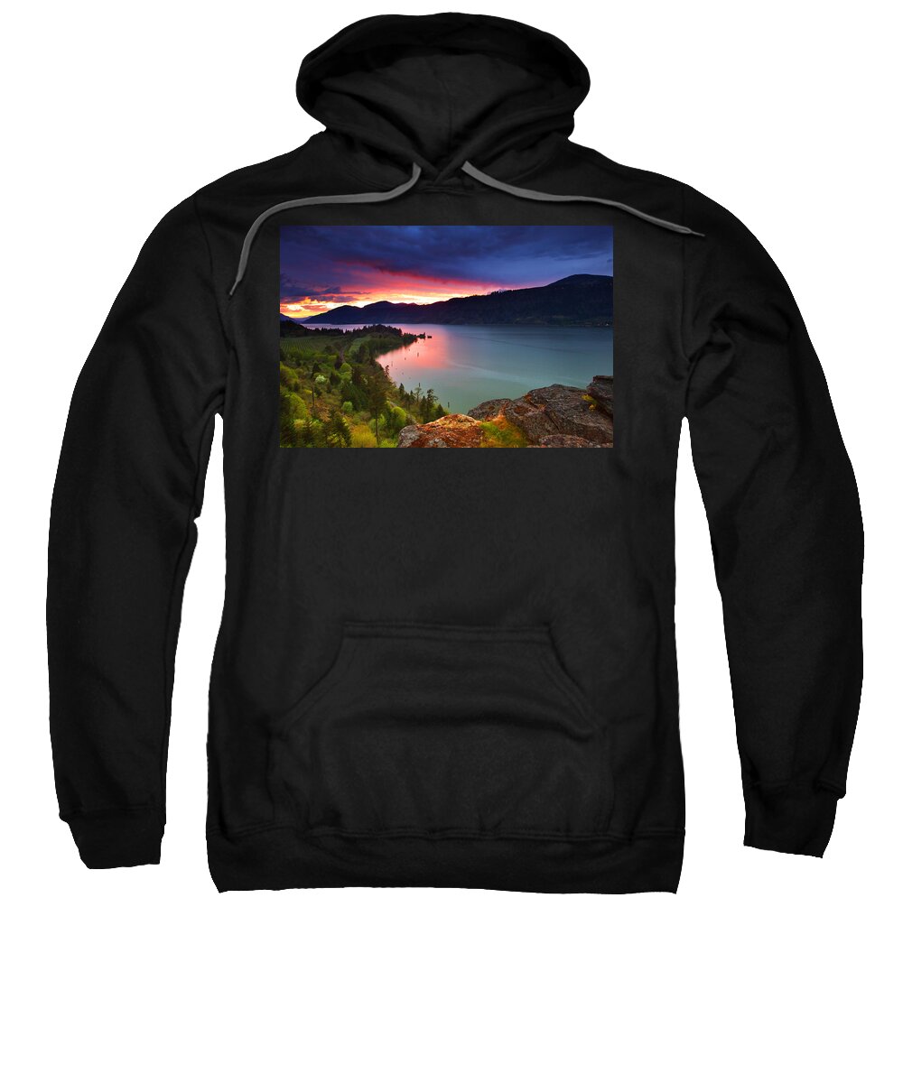 Sunset Sweatshirt featuring the photograph Columbia Sunset by Darren White