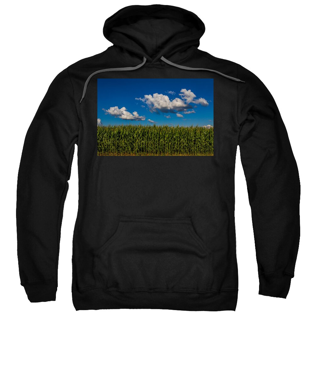 Indiana Sweatshirt featuring the photograph Corn Field by Ron Pate