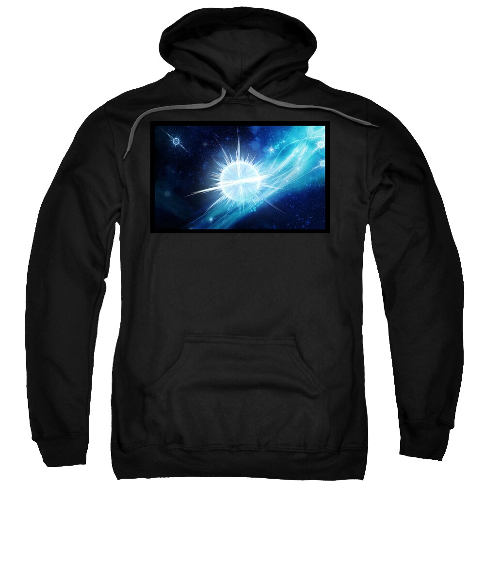 Corporate Sweatshirt featuring the digital art Cosmic Icestream by Shawn Dall