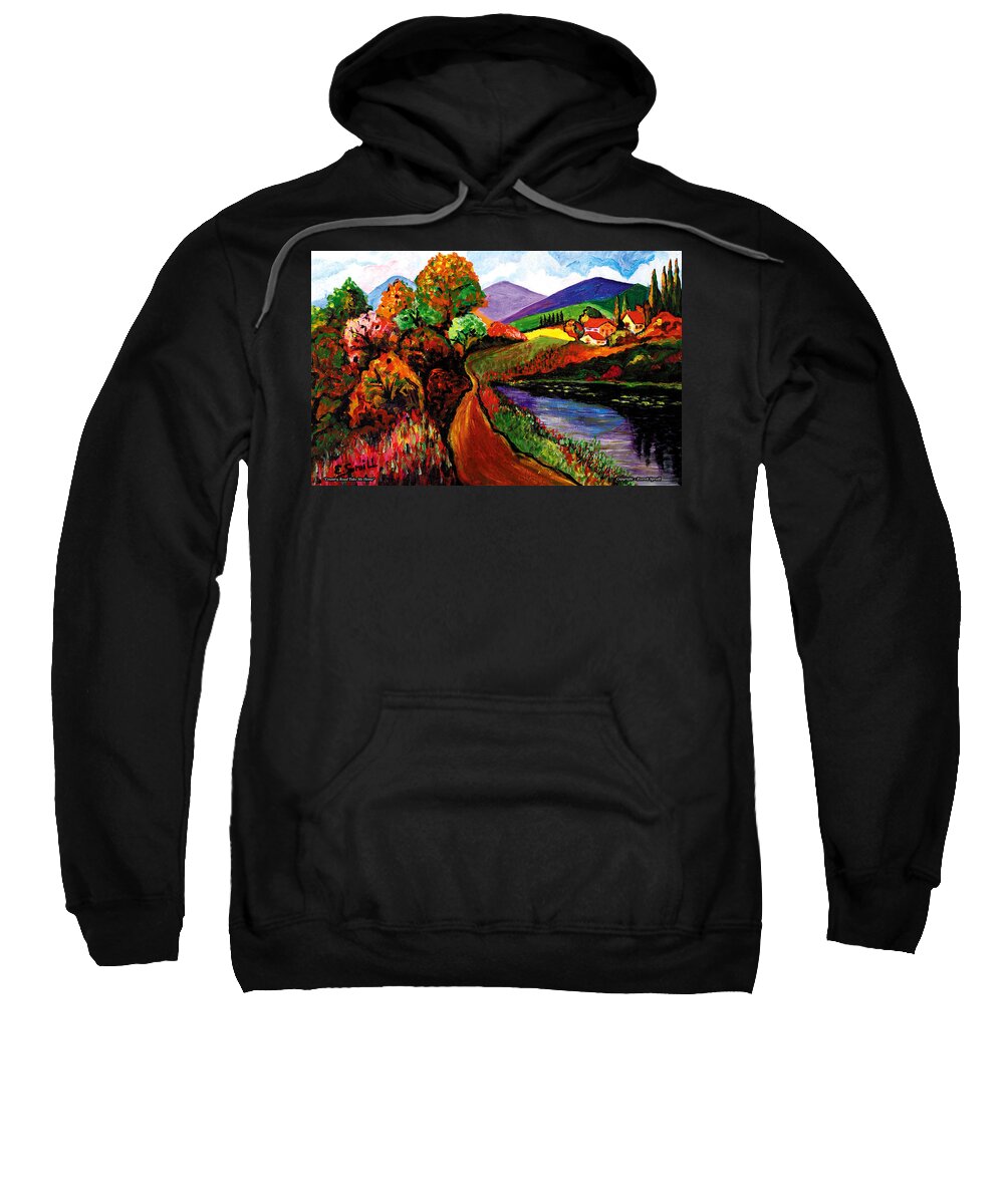 Everett Spruill Sweatshirt featuring the painting Country Road Take Me Home by Everett Spruill