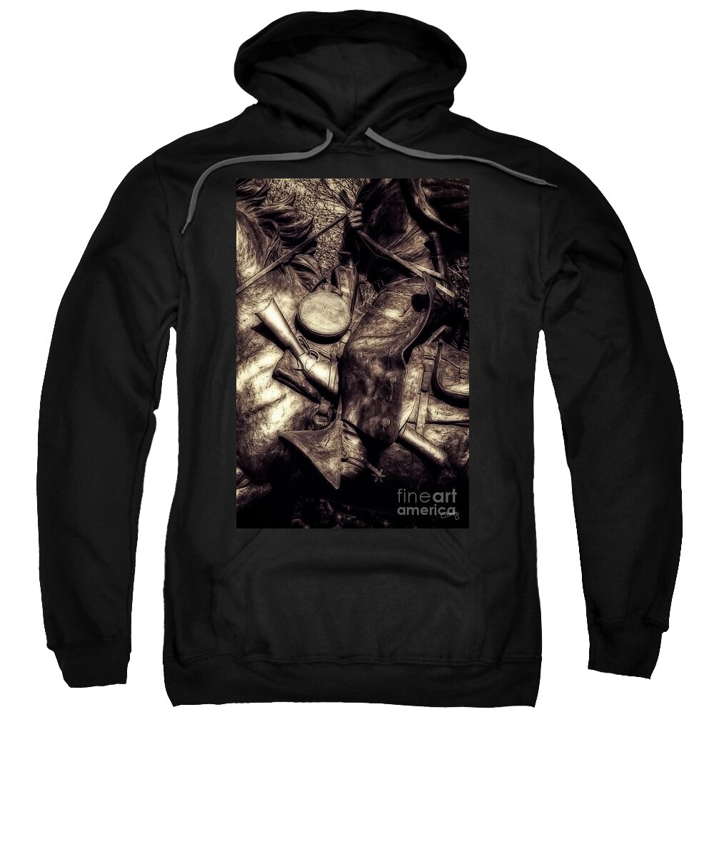 Cowboy In Bronze Sweatshirt featuring the photograph Cowboy in Bronze by Imagery by Charly