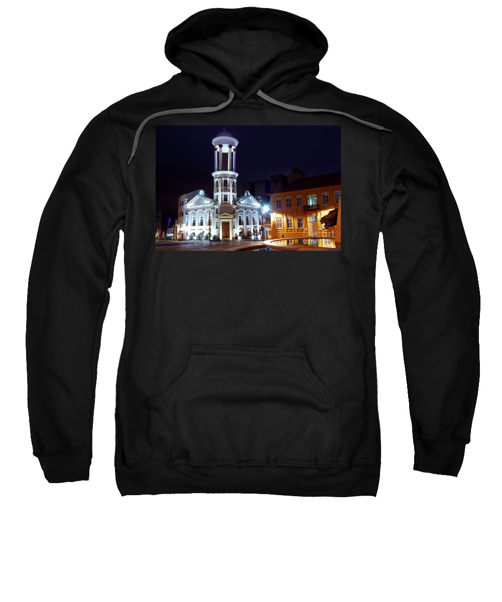 Church Sweatshirt featuring the photograph Curitiba - Centro historico by Carlos Alkmin