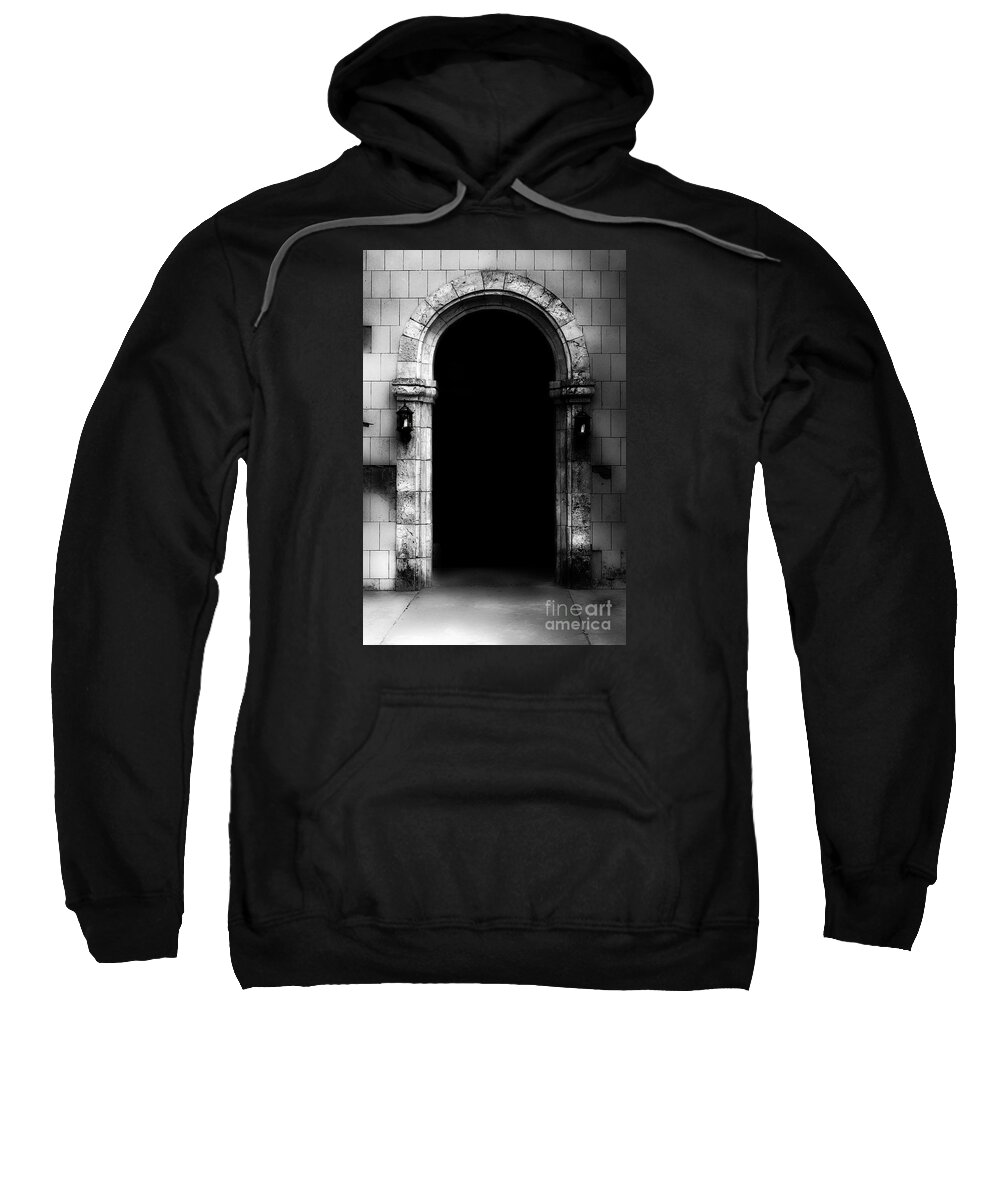 Door Sweatshirt featuring the photograph Dark Entrance by Michael Arend