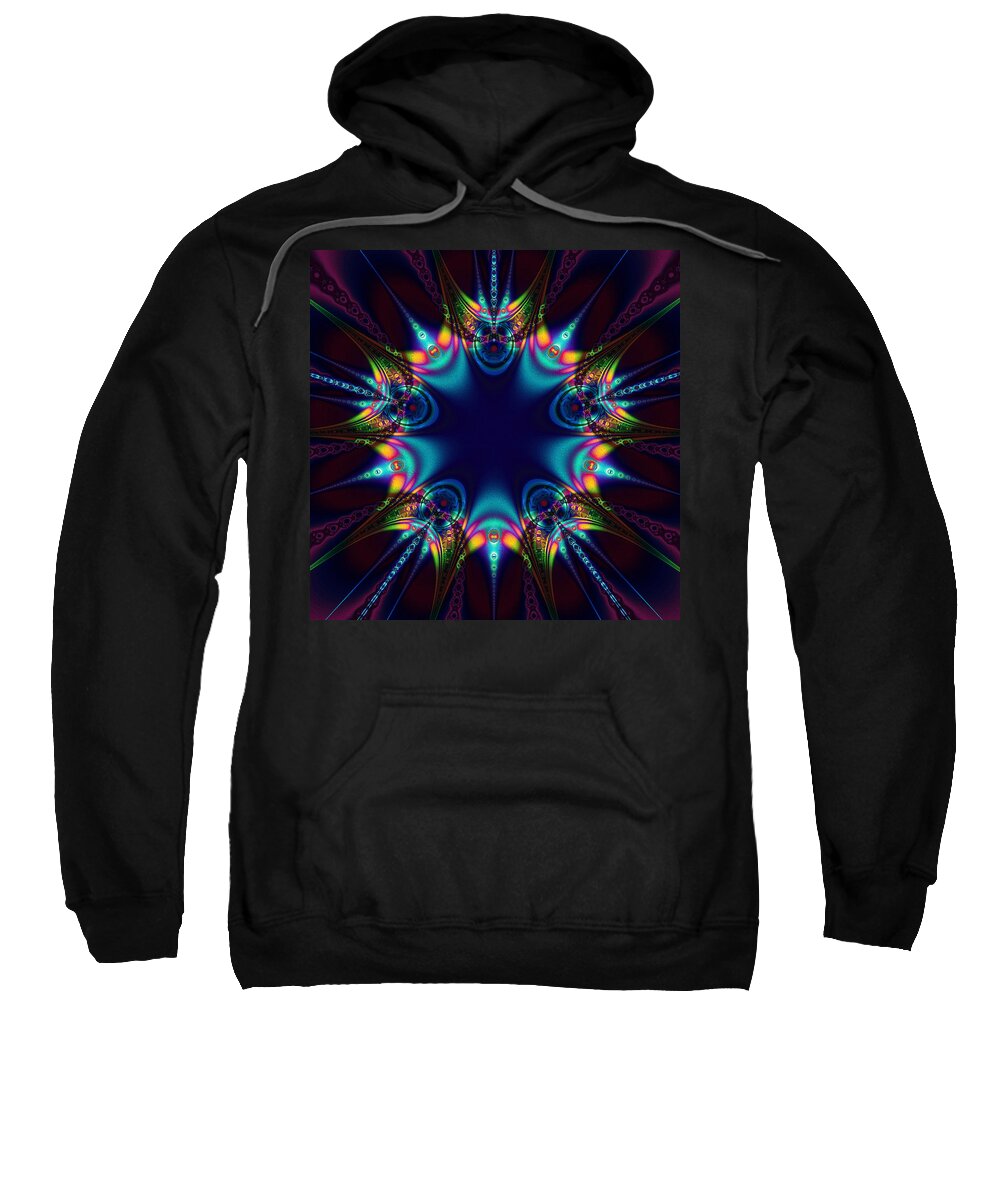 Dark Sweatshirt featuring the digital art Dark Star by Kiki Art