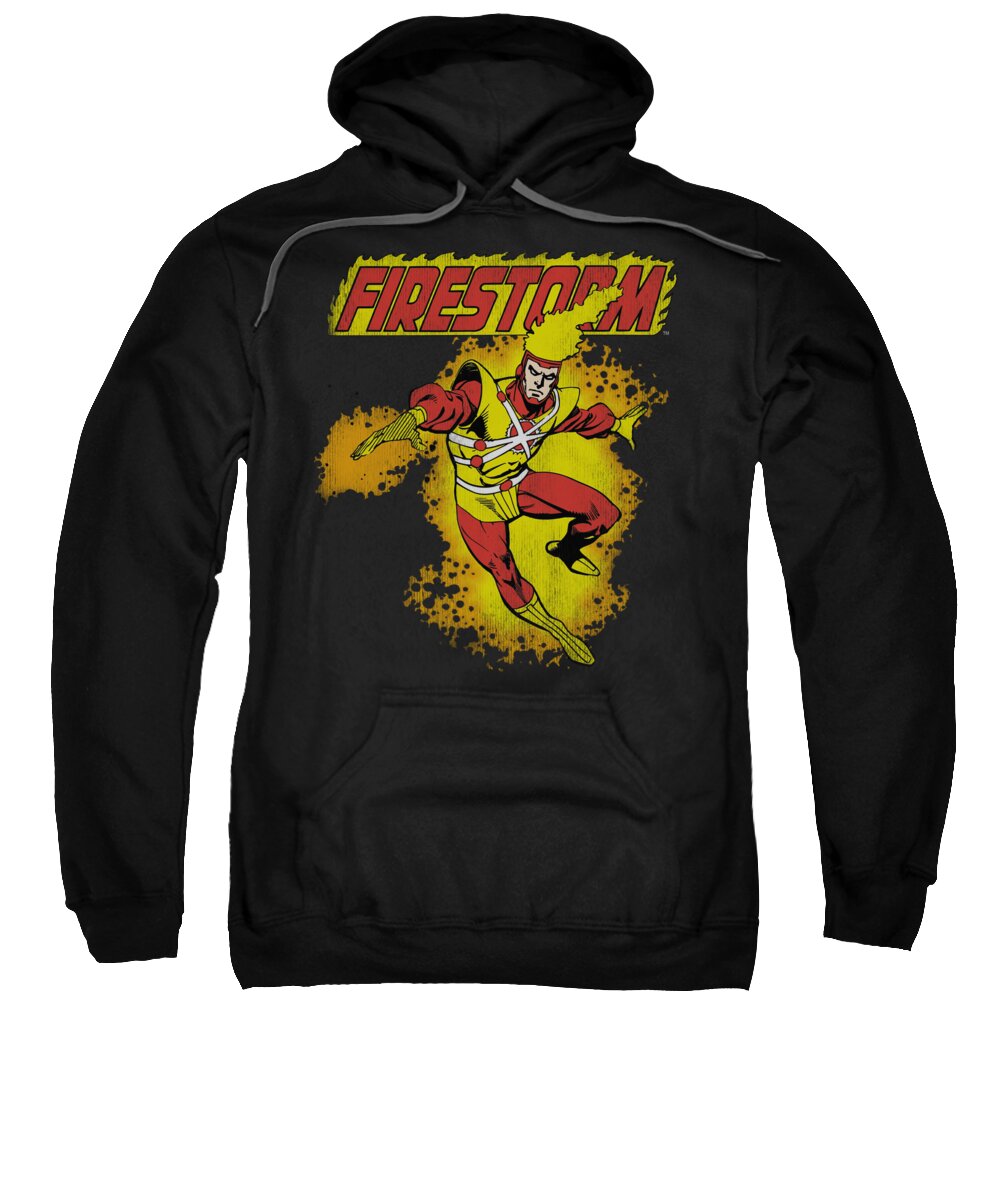 Dc Comics Sweatshirt featuring the digital art Dc - Firestorm by Brand A