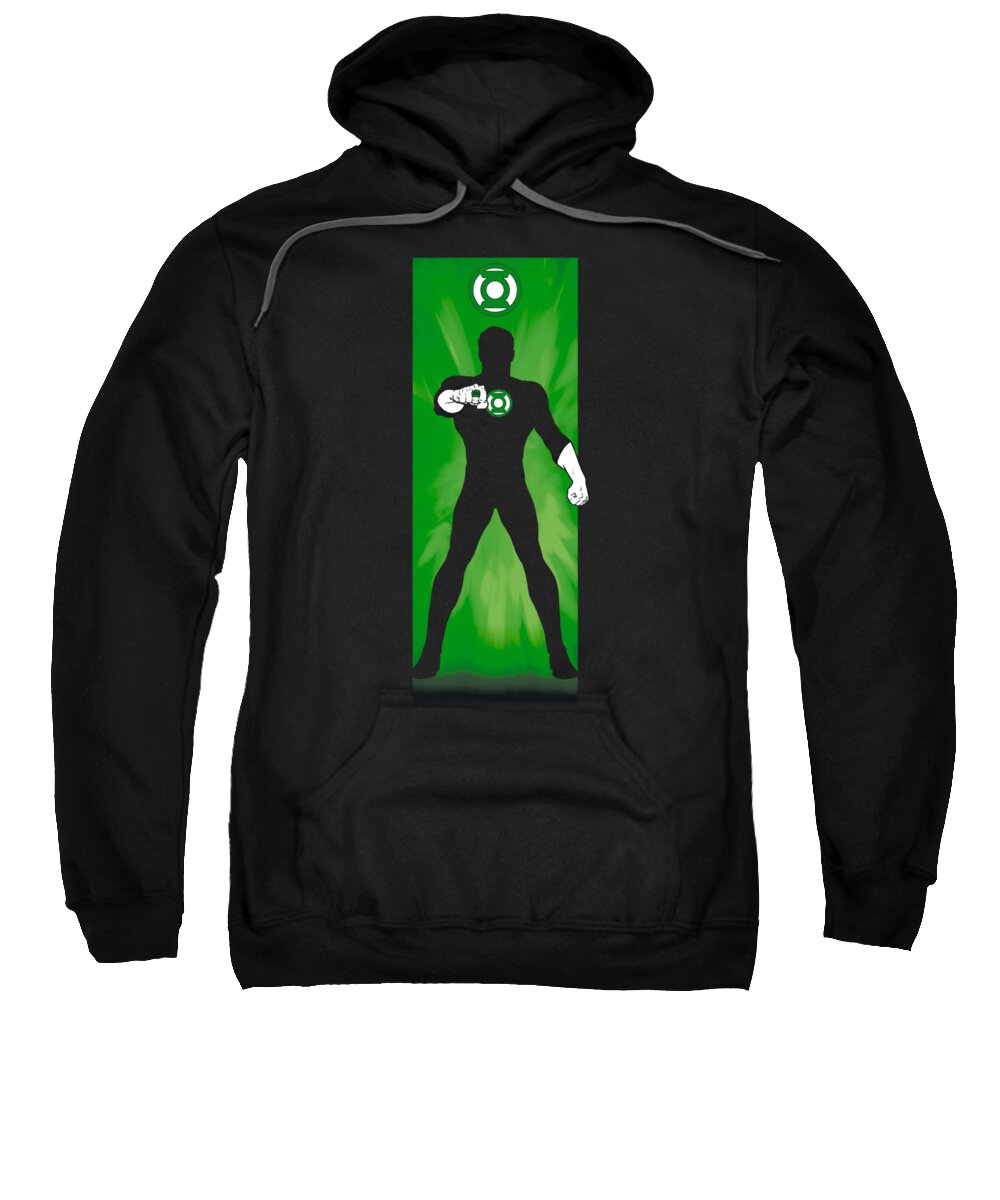  Sweatshirt featuring the digital art Dc - Green Lantern Block by Brand A