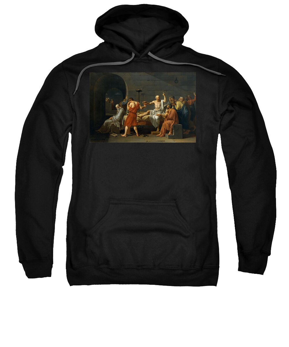 Death Sweatshirt featuring the painting Death of Socrates by Jacques Louis David