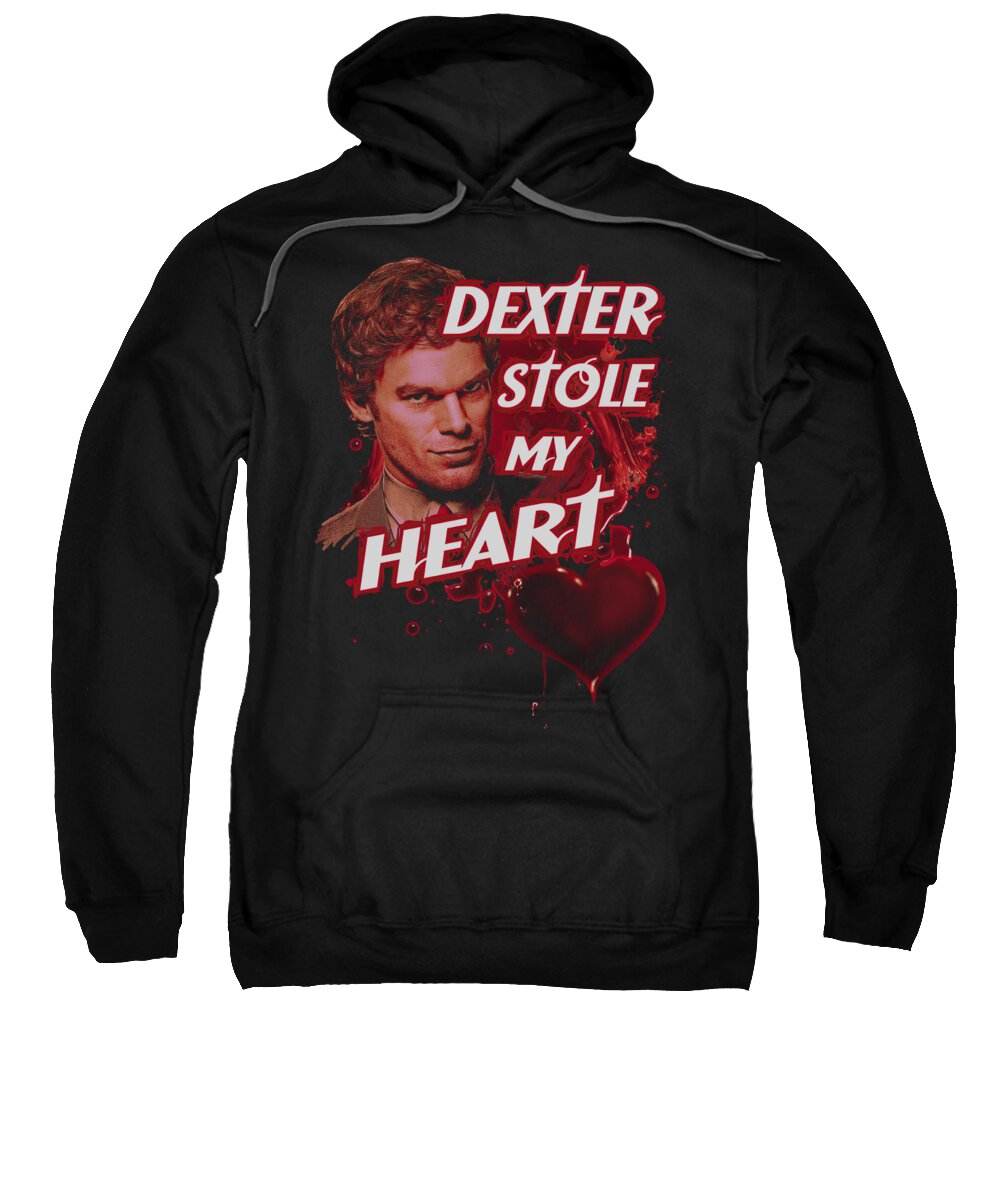 Dexter Sweatshirt featuring the digital art Dexter - Bloody Heart by Brand A