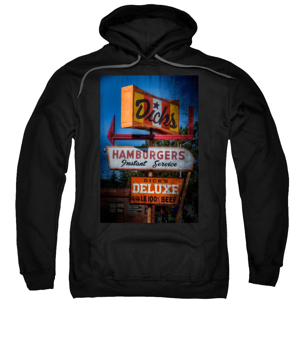Seattle Sweatshirt featuring the photograph Dick's Hamburgers by Spencer McDonald