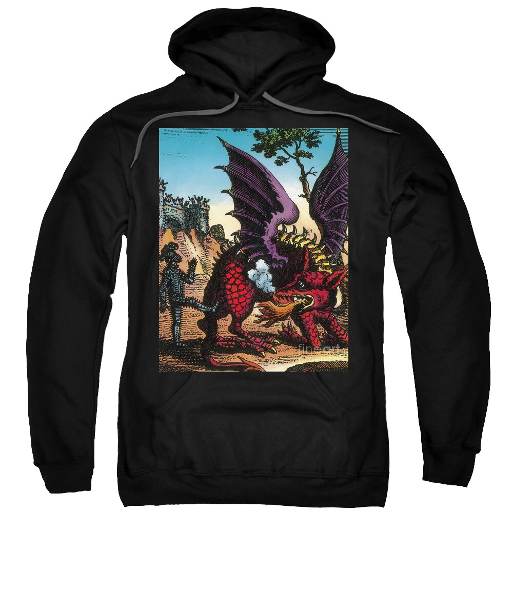 History Sweatshirt featuring the photograph Dragon Of Wantley, 16th Century by Photo Researchers