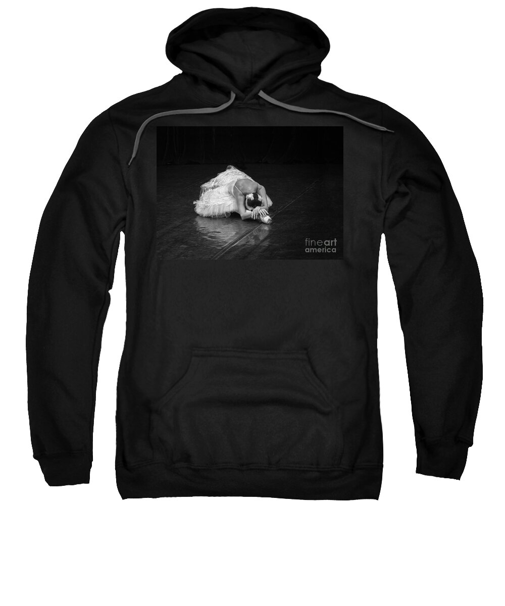 Clare Bambers Sweatshirt featuring the photograph Dying Swan 4. by Clare Bambers