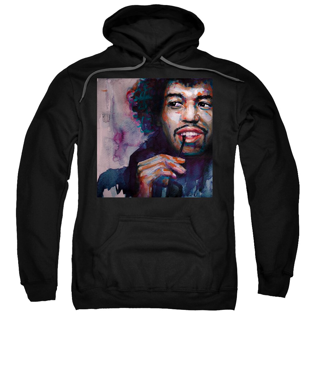 Rock Sweatshirt featuring the painting Electric Ladyland by Laur Iduc