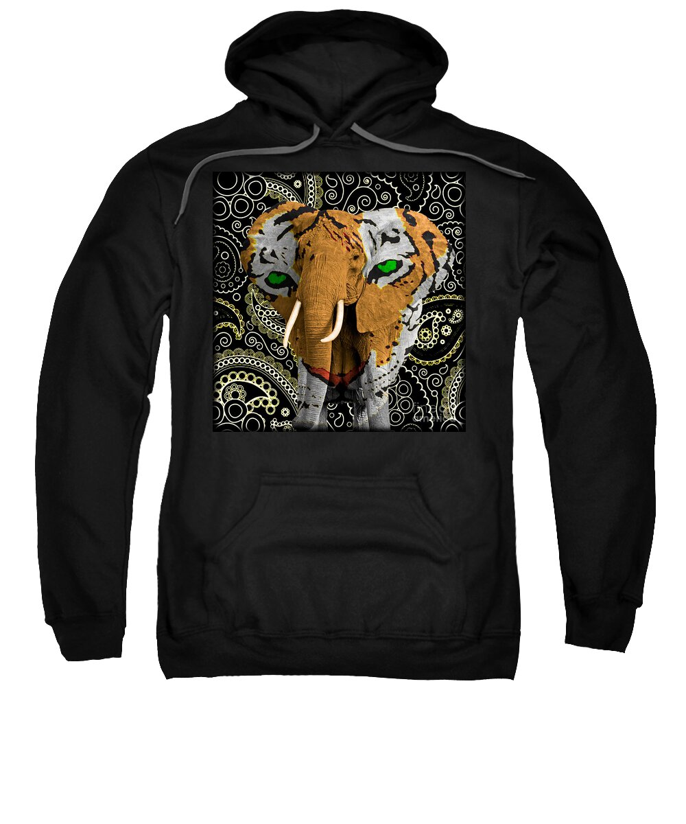 Elephant Sweatshirt featuring the photograph Elephant Tiger by Gary Keesler