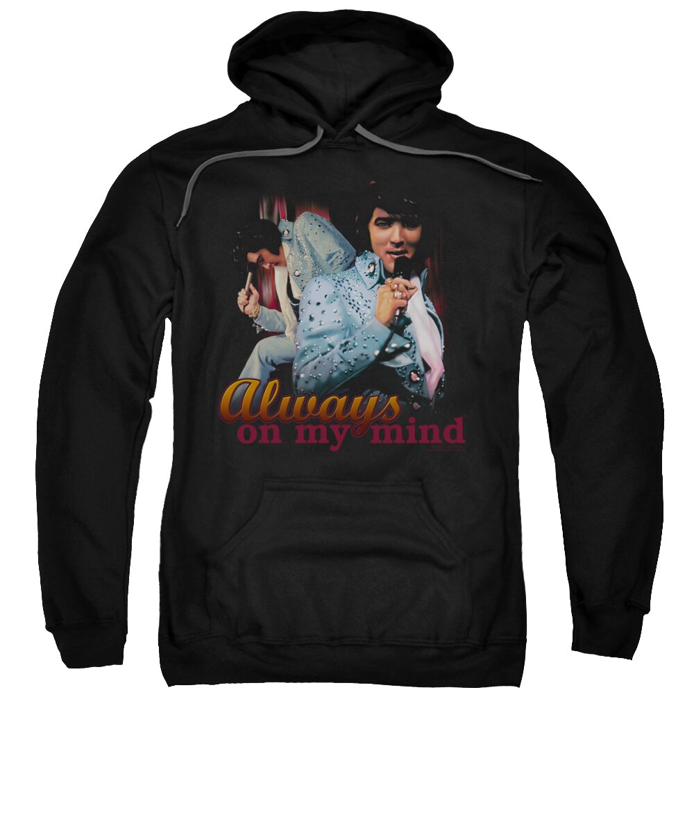Elvis Sweatshirt featuring the digital art Elvis - Always On My Mind by Brand A