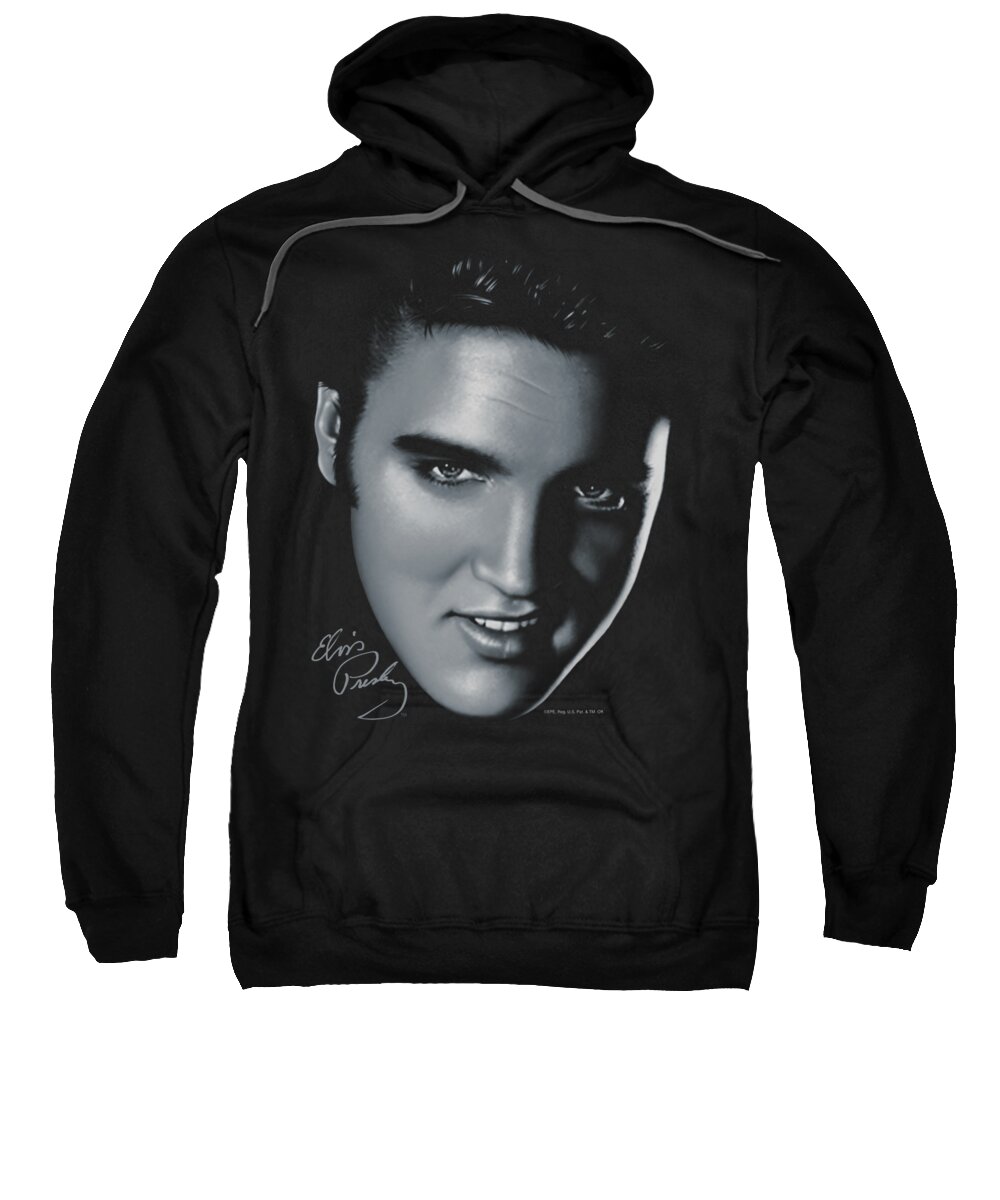Elvis Sweatshirt featuring the digital art Elvis - Big Face by Brand A