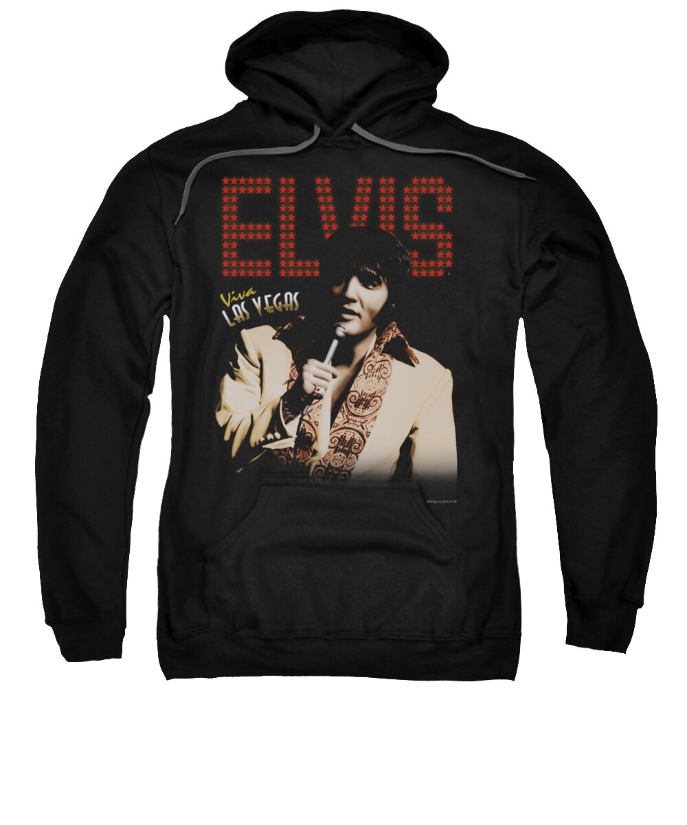 Elvis Sweatshirt featuring the digital art Elvis - Viva Star by Brand A