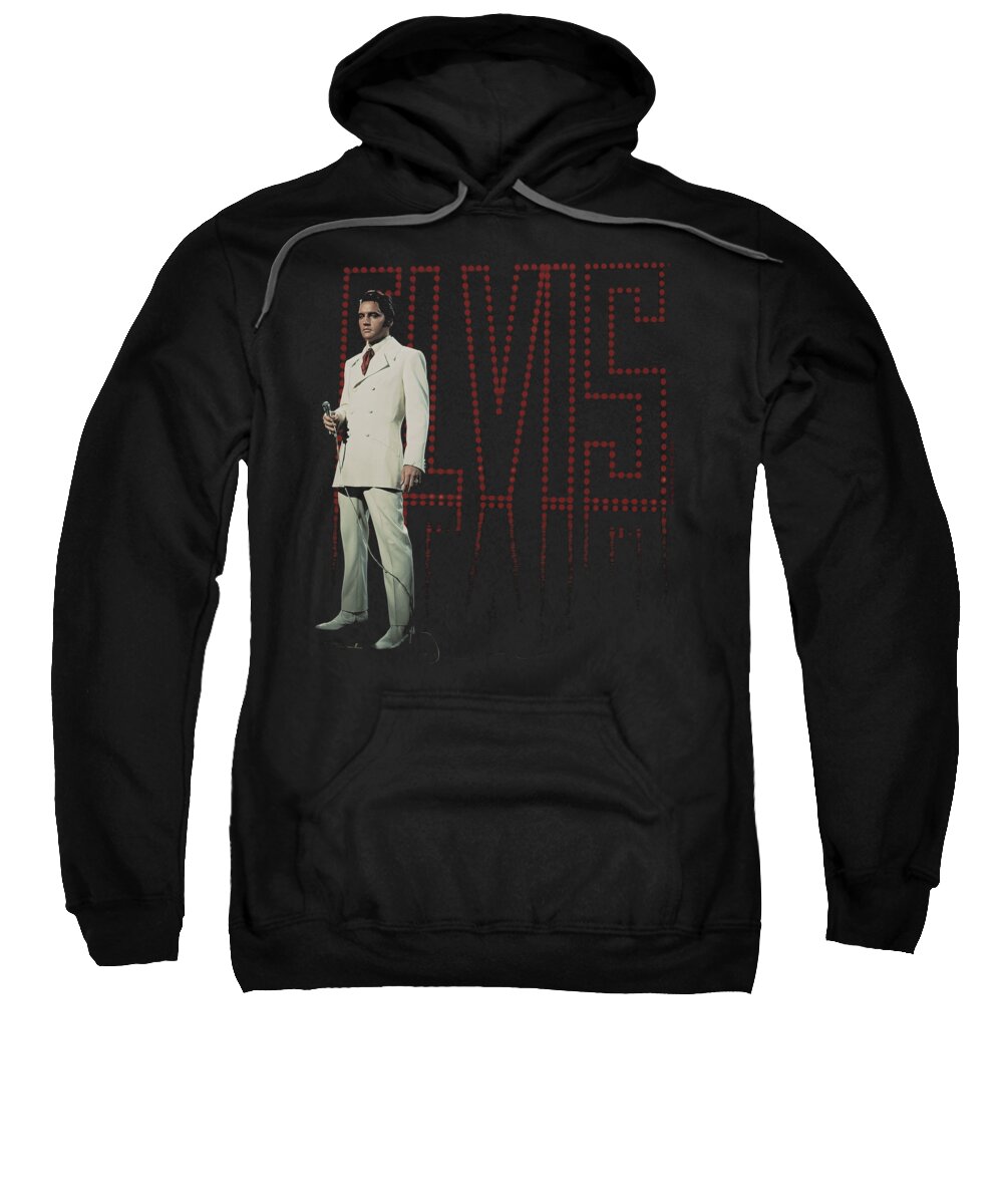 Elvis Sweatshirt featuring the digital art Elvis - White Suit by Brand A
