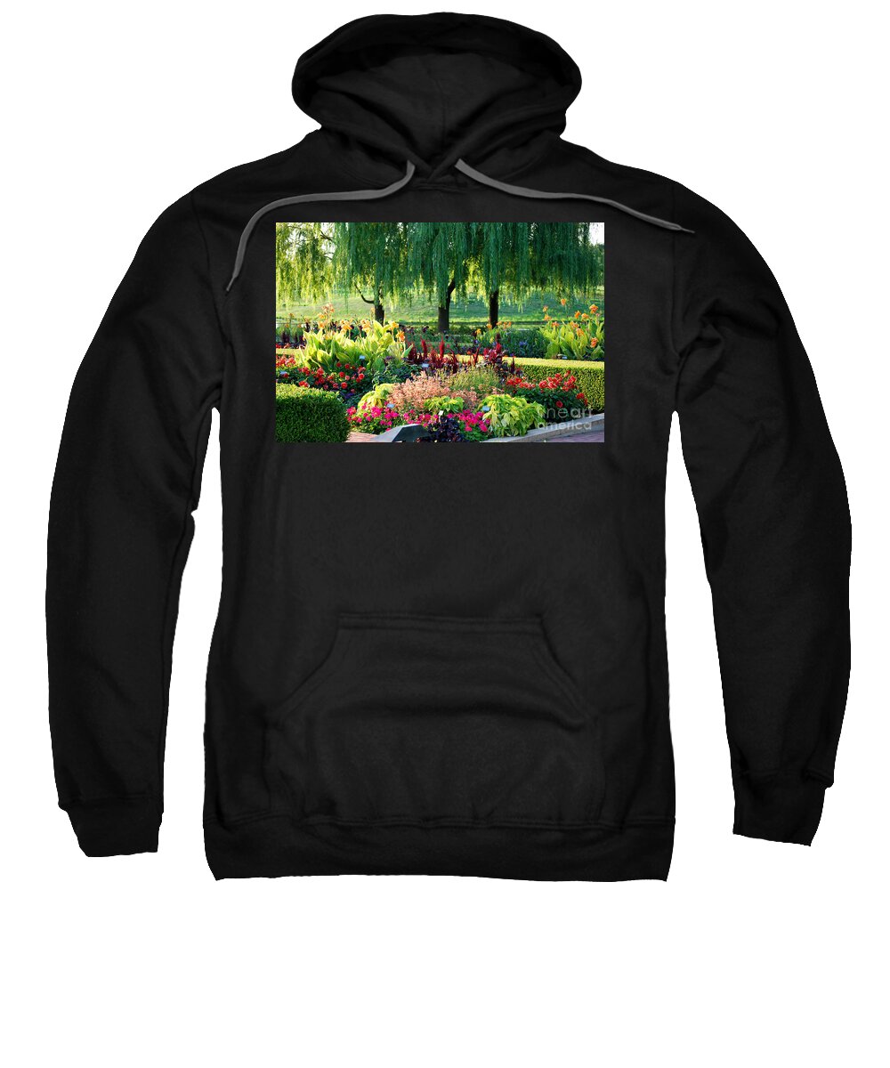 Garden Sweatshirt featuring the photograph Entrance Garden by Nancy Mueller