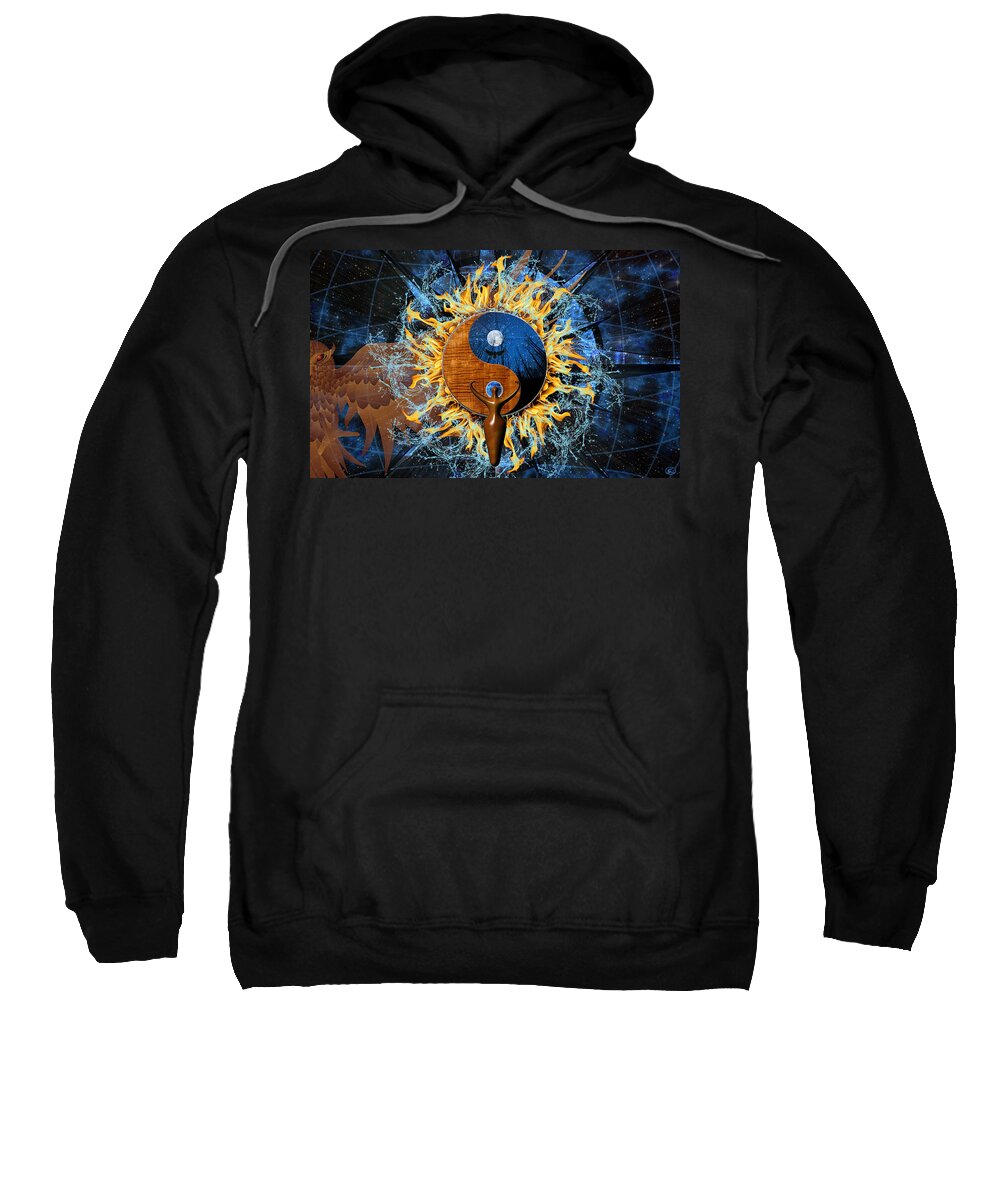 Equilibria Sweatshirt featuring the digital art Equilibria by Kenneth Armand Johnson