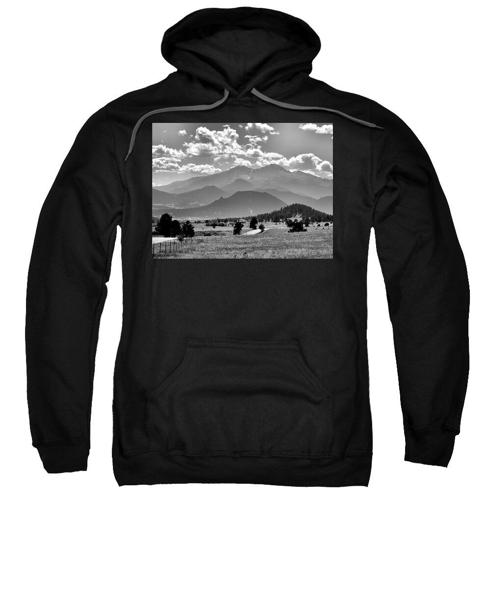 Estes Park Sweatshirt featuring the photograph Estes Park from Glen Haven by Robert Meyers-Lussier