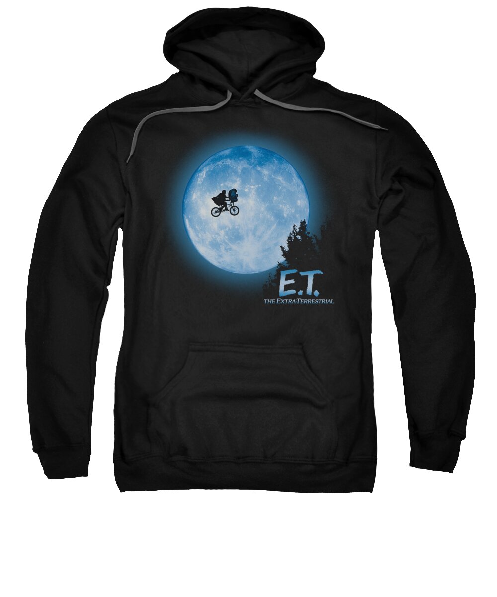  Sweatshirt featuring the digital art Et - Moon Scene by Brand A