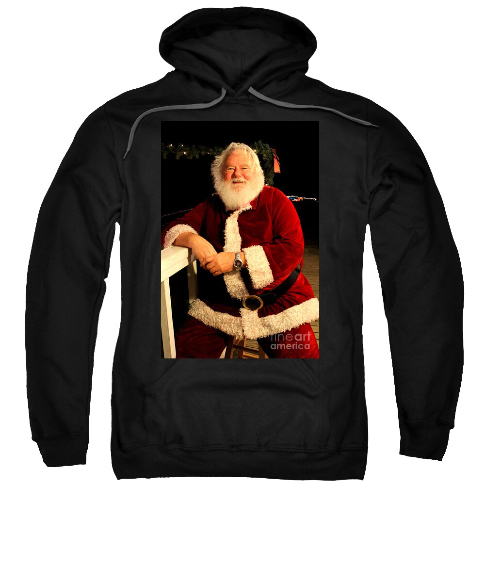 Santa Claus Sweatshirt featuring the photograph Even Santa Needs a Break by Kathy White