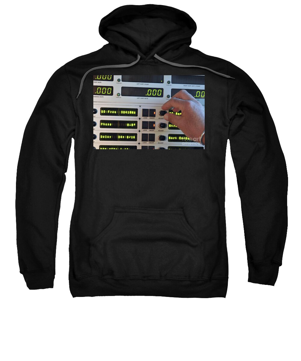 Biological Sweatshirt featuring the photograph Facs Machine In Cytology Lab by Sigrid Gombert