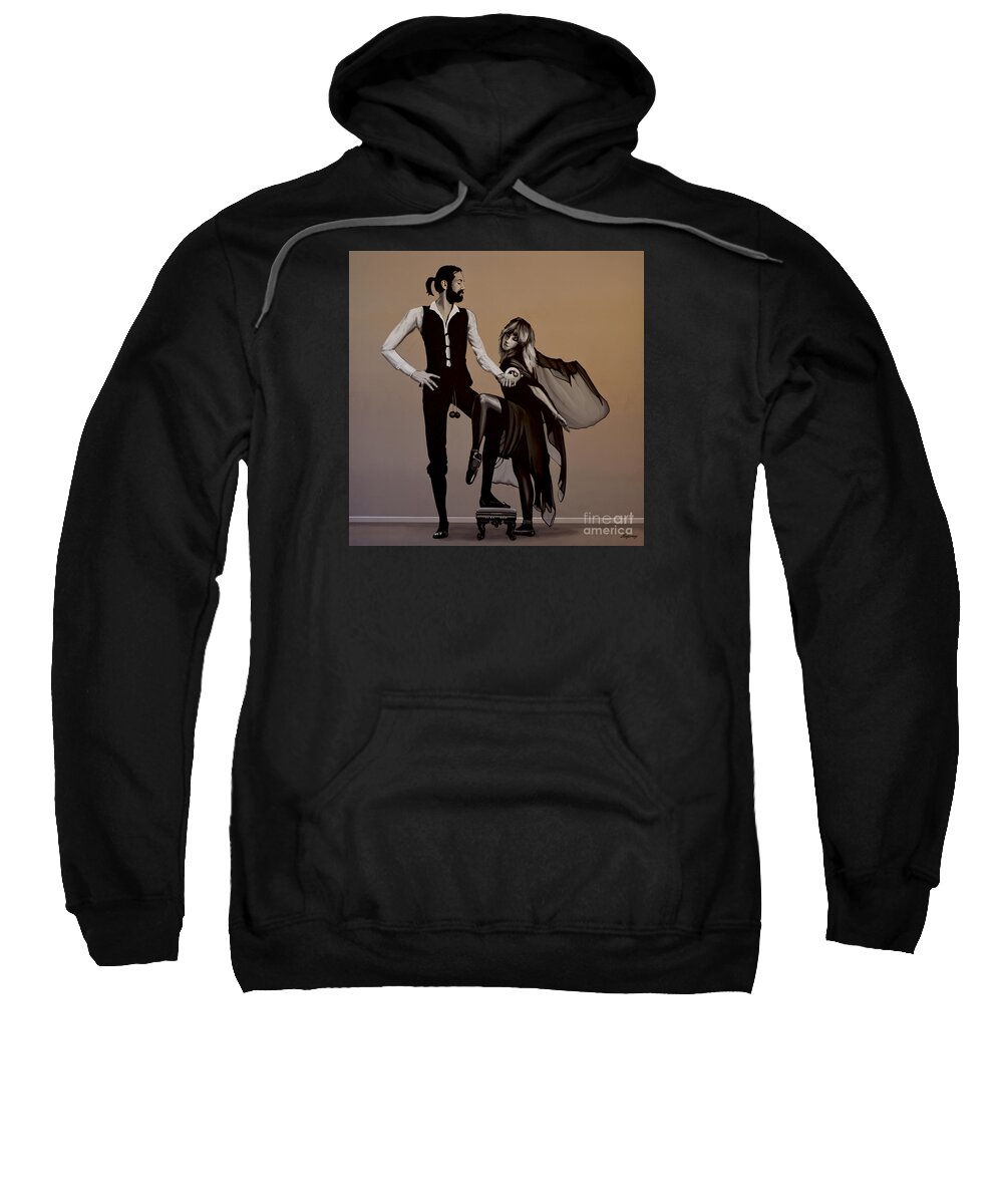 Fleetwood Mac Sweatshirt featuring the painting Fleetwood Mac Rumours by Paul Meijering