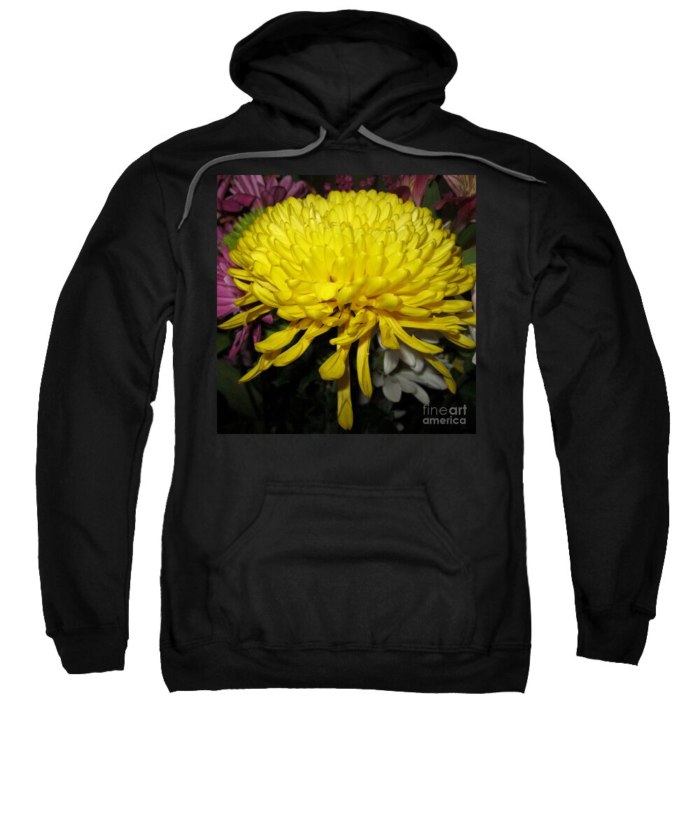 Flower Sweatshirt featuring the photograph Yellow Queen. Beautiful Flowers Collection for Home by Oksana Semenchenko