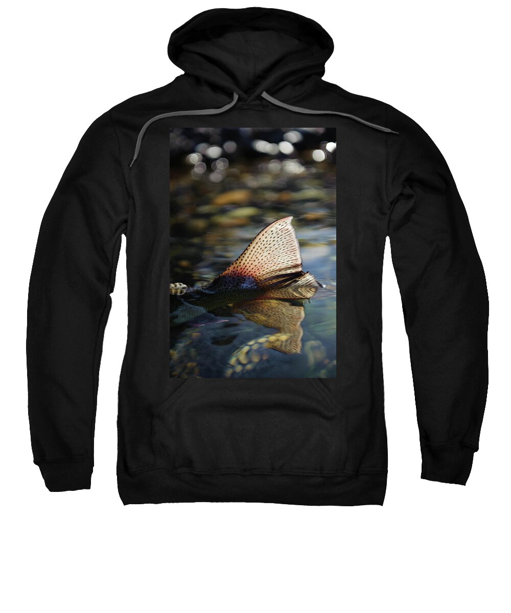 Fly Fishing For Trout In Patagonia Adult Pull-Over Hoodie by Mark