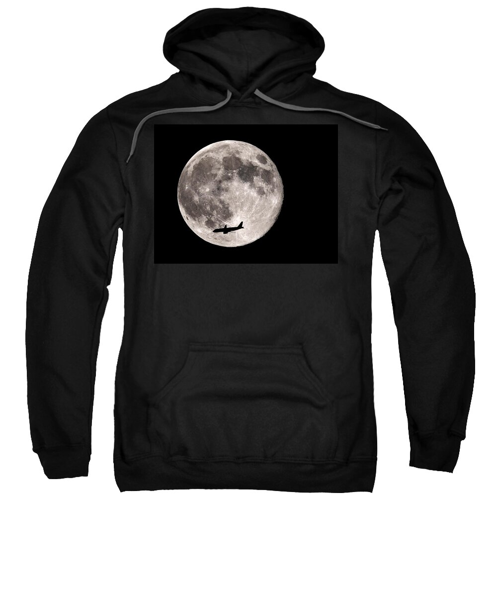 Moon Sweatshirt featuring the photograph Fly Me to the Super Moon by William Jobes