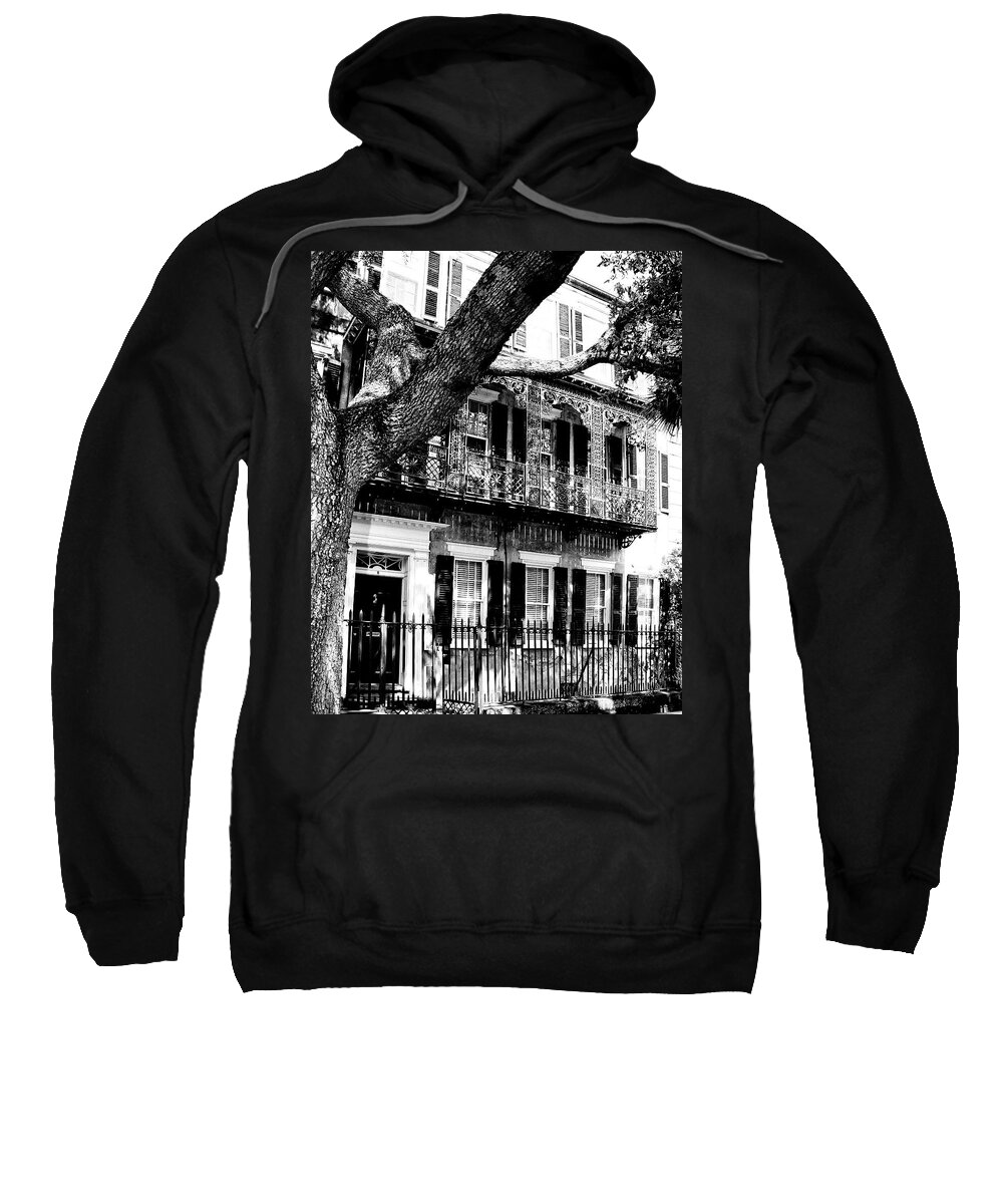 Charleston Sweatshirt featuring the photograph FRENCH QUARTER Charleston SC by William Dey
