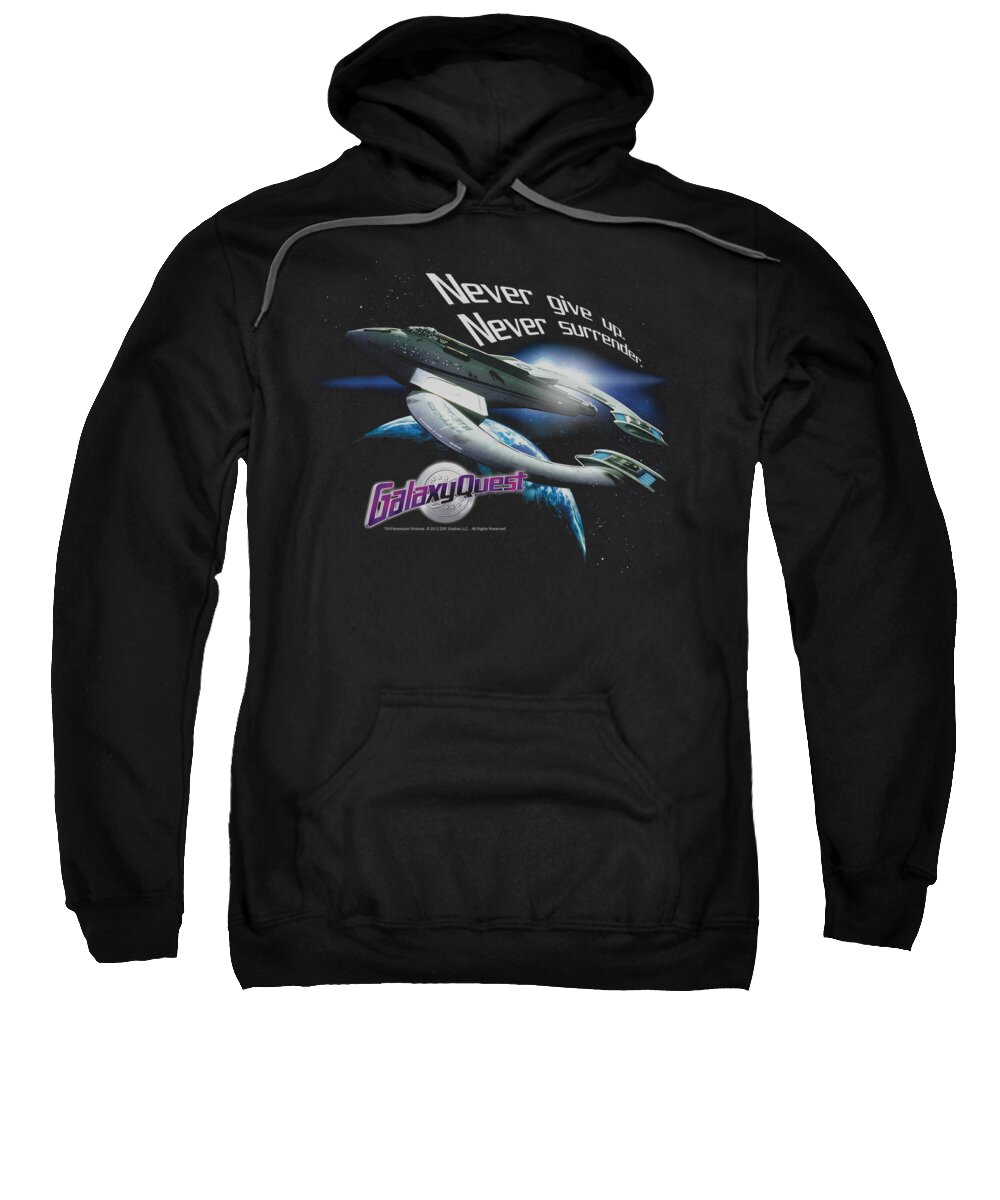 Galaxy Quest Sweatshirt featuring the digital art Galaxy Quest - Never Surrender by Brand A