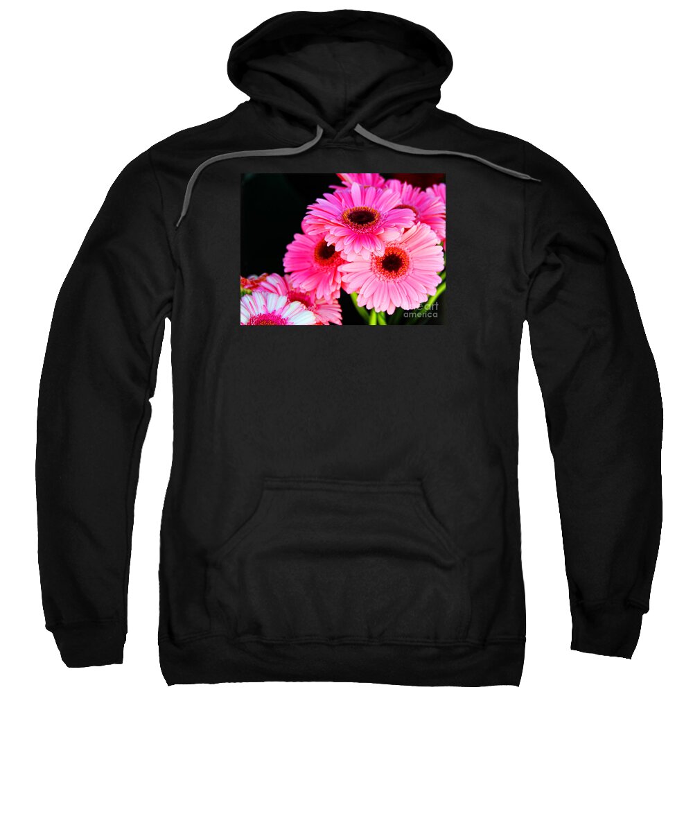 Gerber Sweatshirt featuring the photograph Gerberas Bouquet of Pink by Diana Sainz by Diana Raquel Sainz