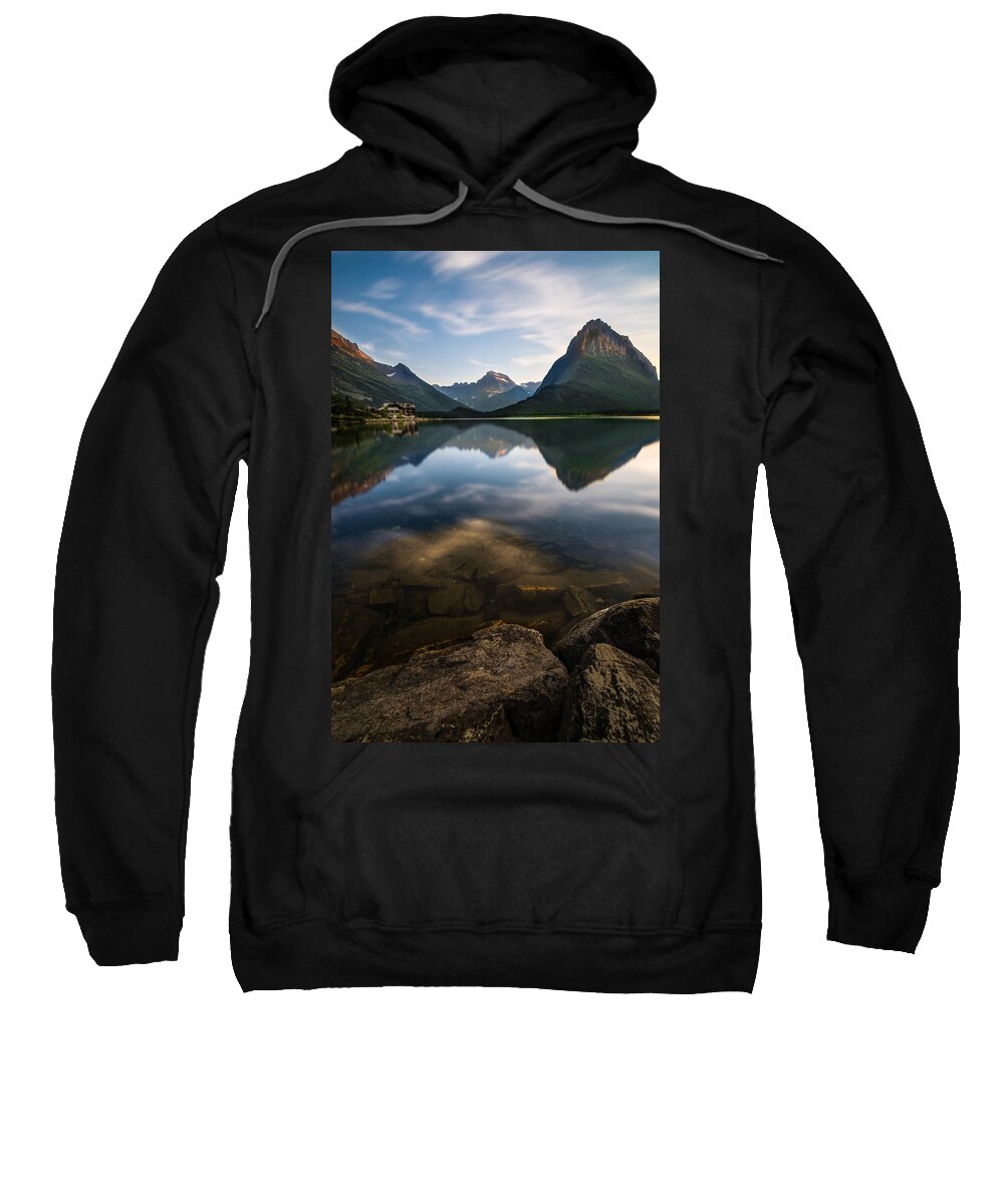 Glacier Sweatshirt featuring the photograph Glacier National Park 2 by Larry Marshall