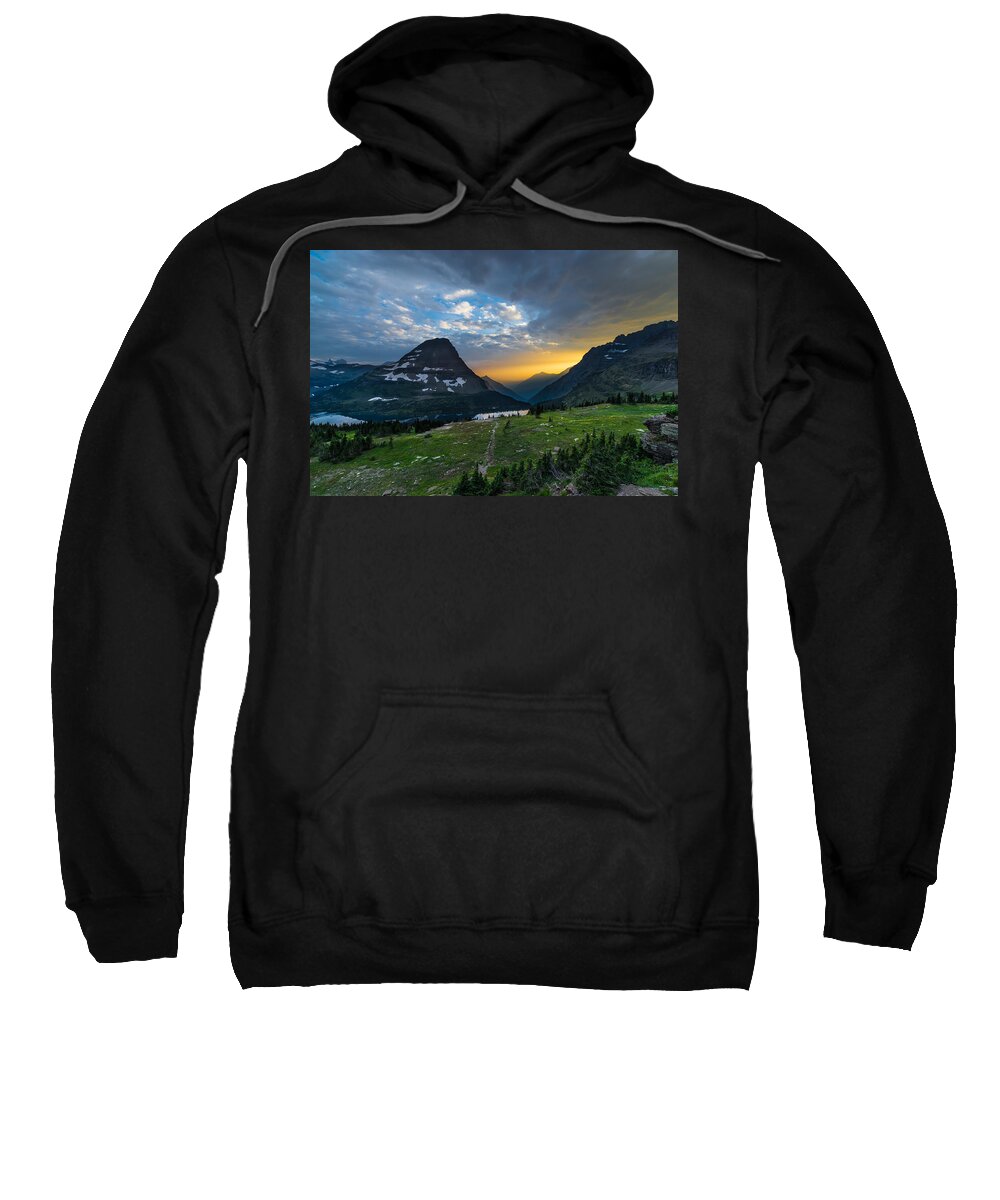 Glacier Sweatshirt featuring the photograph Glacier National Park 3 by Larry Marshall