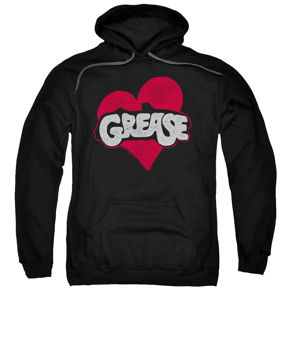 Grease Sweatshirt featuring the digital art Grease - Heart by Brand A