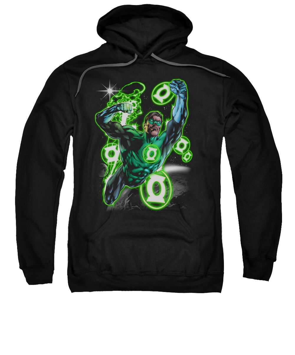 Green Lantern Sweatshirt featuring the digital art Green Lantern - Earth Sector by Brand A